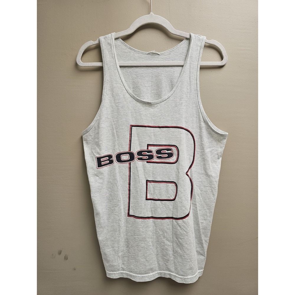 Boss‎ Shirt Mens Large Graphic Athletic Muscle Gym Sleeveless Tank Top Boss B